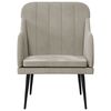 vidaXL Armchair Light Grey 63x76x80 cm Velvet