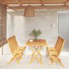 vidaXL 7 Piece Garden Dining Set Solid Teak Wood