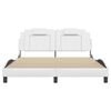 vidaXL Bed Frame "Viana" with LED without Mattress White 152x203 cm
