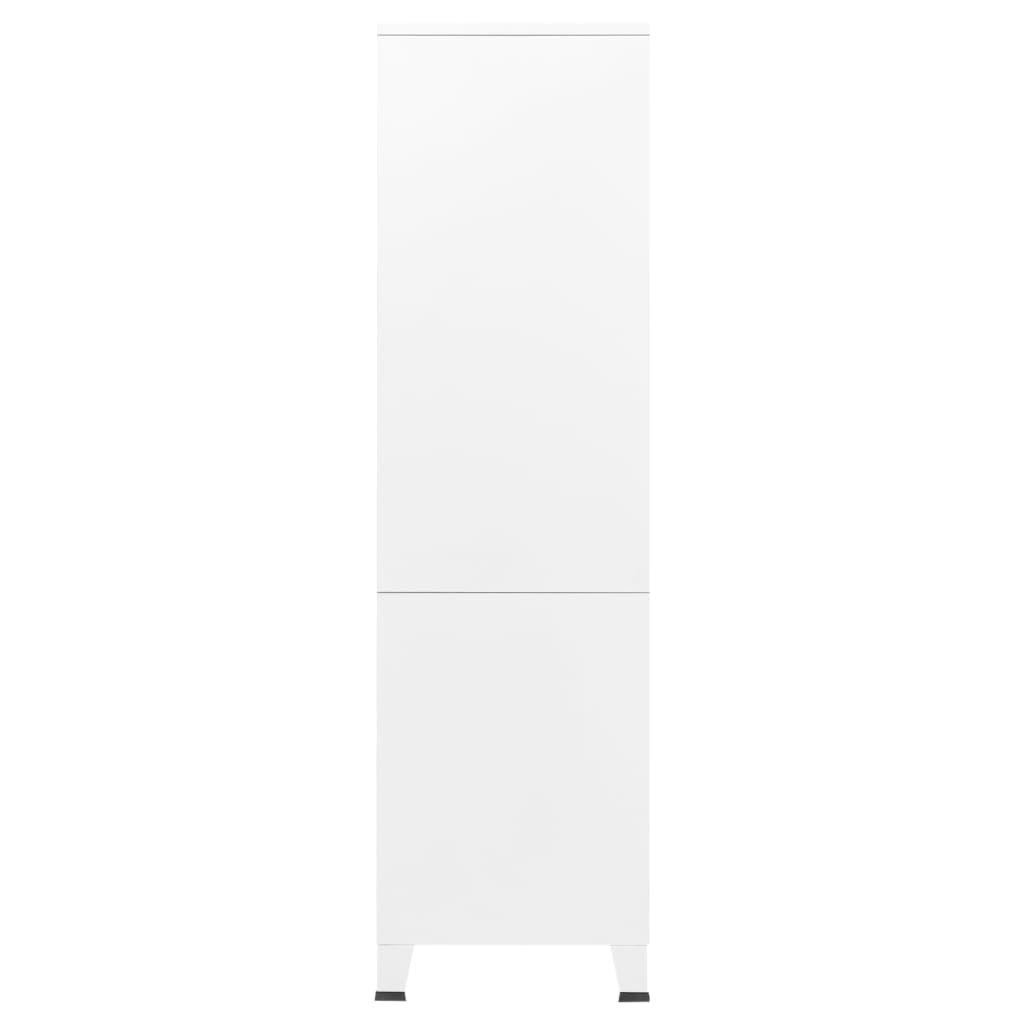 vidaXL Industrial Wardrobe White 90x50x180 cm Metal