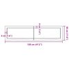 vidaXL Wall Shelf Light Brown 120x30x(2-4) cm Treated Solid Wood Oak