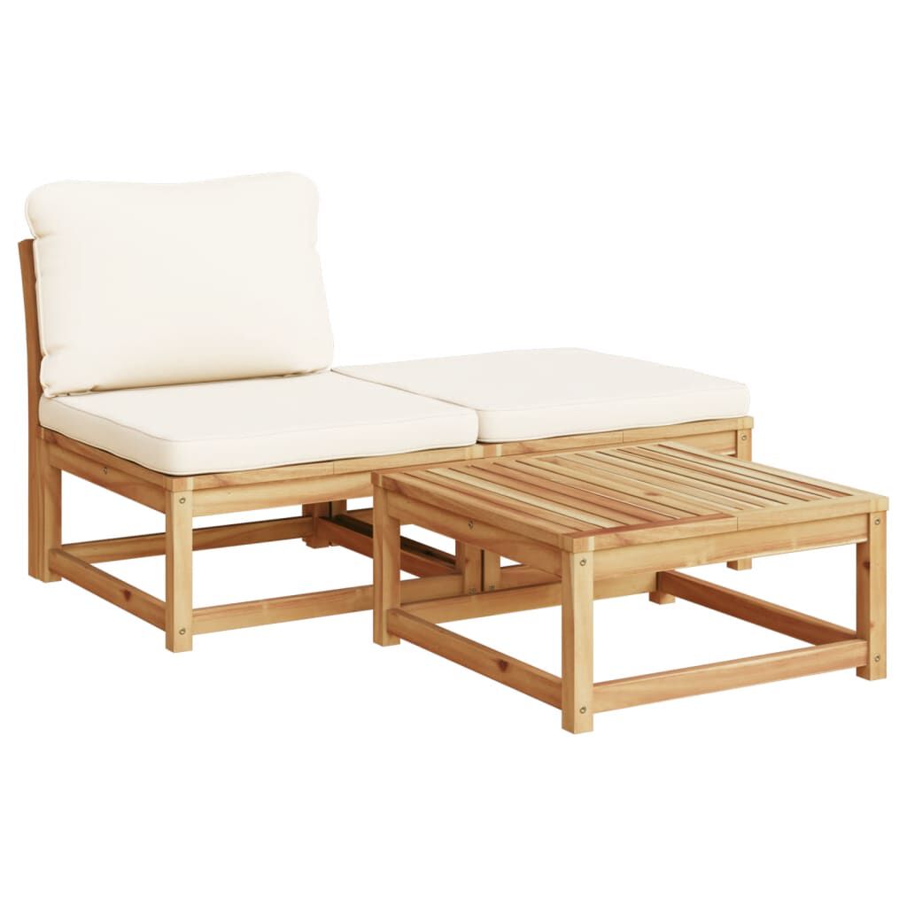 vidaXL 9 Piece Garden Lounge Set with Cushions Solid Wood Acacia
