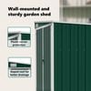 vidaXL Wall-mounted Garden Shed Green 118x100x178 cm Galvanised Steel