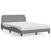 vidaXL Bed Frame "Dover" Light Grey 137x190 cm Double Fabric