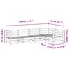 vidaXL 5 Piece Garden Sofa Set Solid Wood Pine