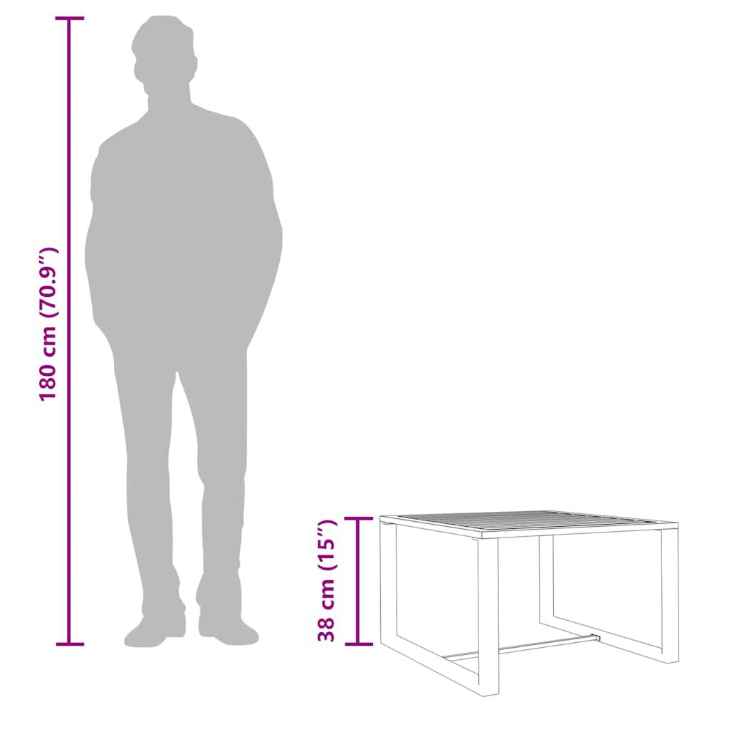 vidaXL Coffee Table Aluminium Anthracite