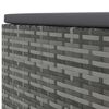 vidaXL 7 Piece Garden Lounge Set with Cushions Grey Poly Rattan