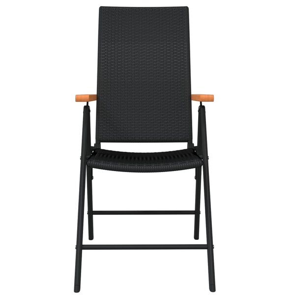 vidaXL 5 Piece Garden Dining Set Black