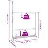 vidaXL Clothes Rack with Hooks and Wheels 100x35x157 cm Bamboo