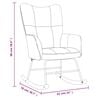 vidaXL Rocking Chair with a Stool Dark Grey Velvet
