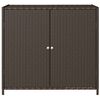 vidaXL Garden Storage Cabinet Brown 83x45x76 cm Poly Rattan