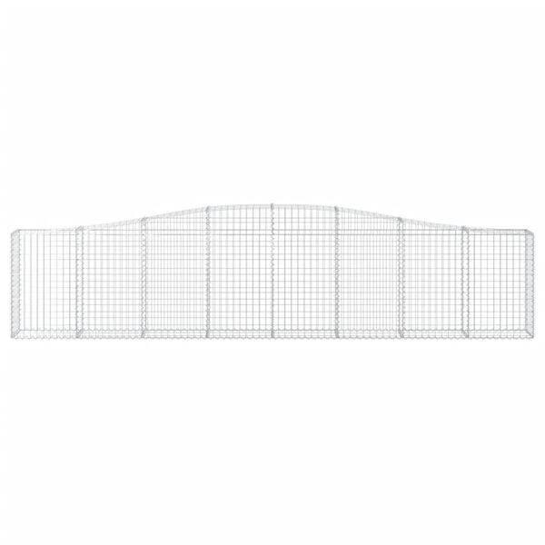 vidaXL Arched Gabion Baskets 6 pcs 400x30x80/100 cm Galvanised Iron