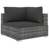 vidaXL 13 Piece Garden Lounge Set with Cushions Poly Rattan grey