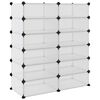 vidaXL Shoe Rack Transparent 94.5x36.5x106 cm PP