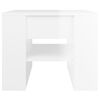vidaXL Coffee Table High Gloss White 55.5x55x45 cm Engineered Wood