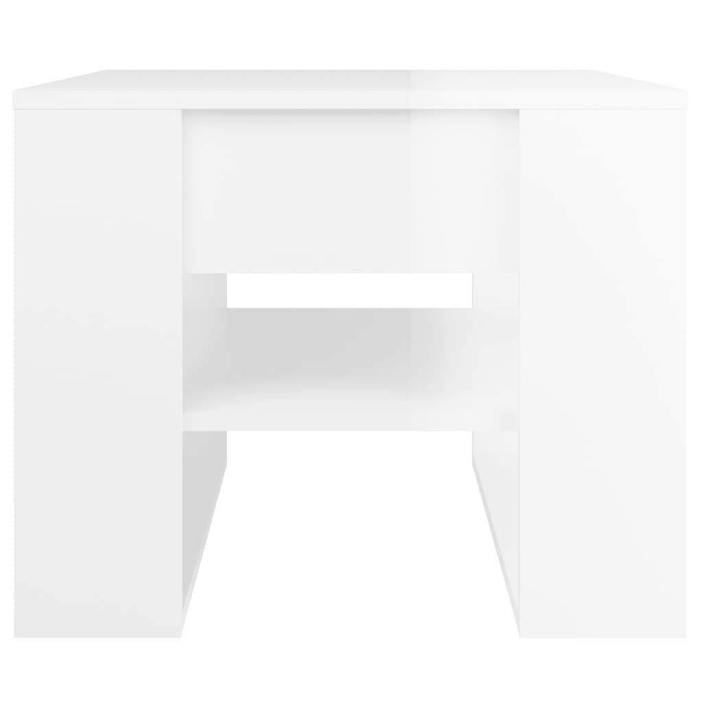 vidaXL Coffee Table High Gloss White 55.5x55x45 cm Engineered Wood