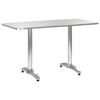 vidaXL 5 Piece Outdoor Dining Set Aluminium Silver