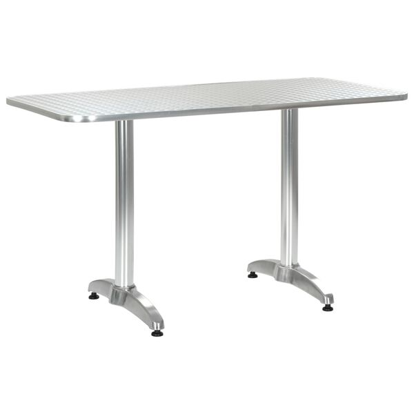vidaXL 5 Piece Outdoor Dining Set Aluminium Silver