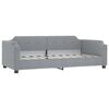 vidaXL Daybed with Trundle without Mattress Light Grey 100x190 cm