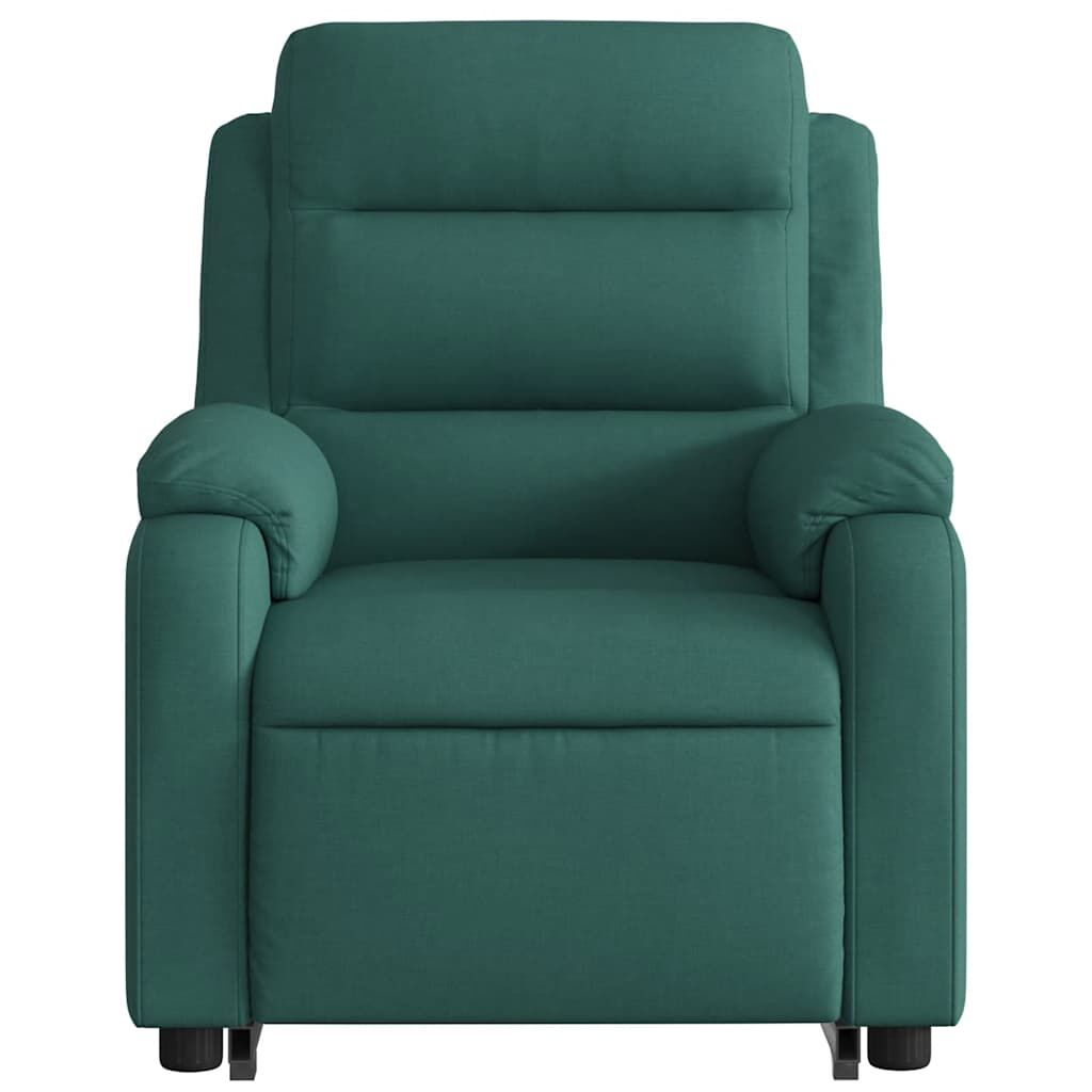 vidaXL Electric Stand up Massage Recliner Chair Dark Green Fabric