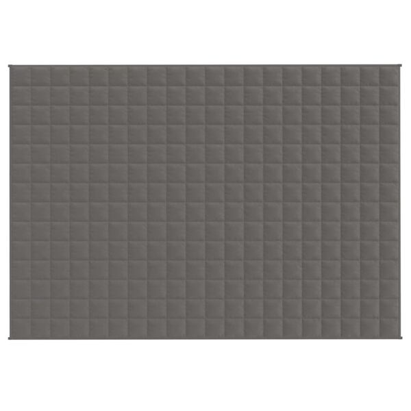 vidaXL Weighted Blanket Grey 135x200 cm Single 6 kg Fabric