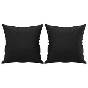 vidaXL Throw Pillows 2 pcs Black 40x40 cm Faux Leather