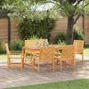 vidaXL Garden Dining Set 6 pcs Brown 150 x 90 x 74 cm