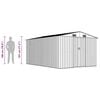 vidaXL Garden Shed 257x392x181 cm Metal Green