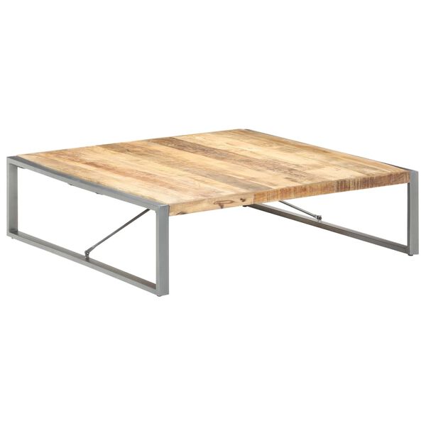 vidaXL Coffee Table 140x140x40 cm Rough Mango Wood