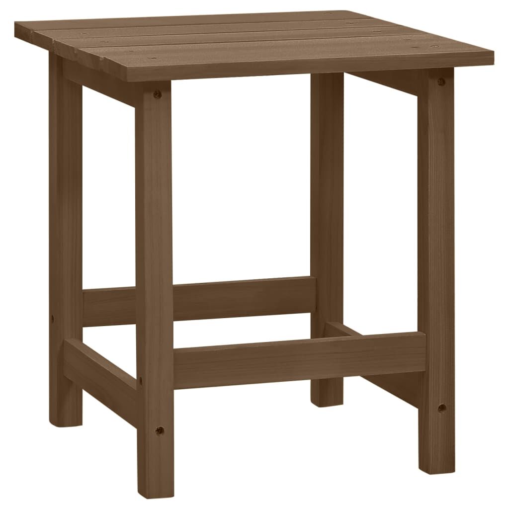 vidaXL Garden Adirondack Chair with Table Solid Fir Wood Brown