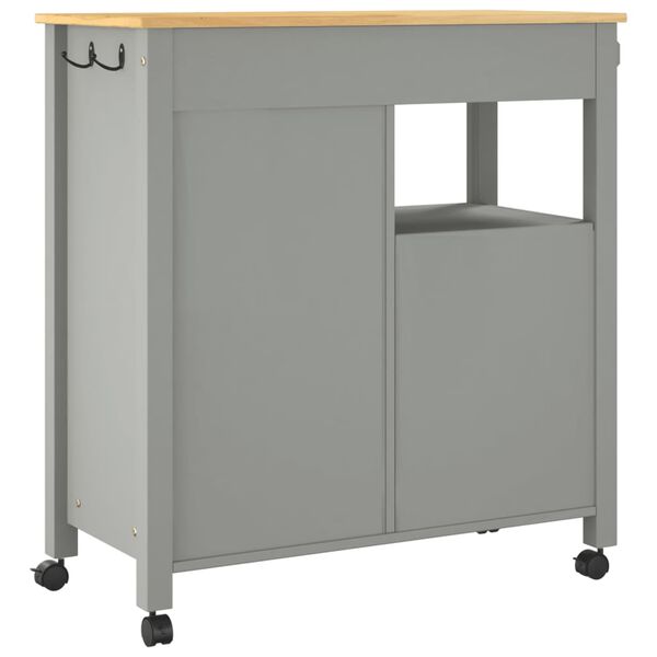 vidaXL Kitchen Trolley MONZA 84x40x90 cm Solid Wood Pine