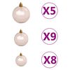 vidaXL Artificial Pre-lit Christmas Tree with Ball Set&Pine Cones 180 cm