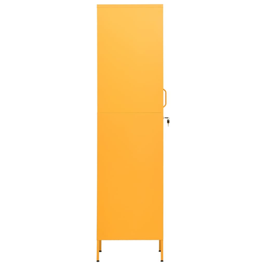 vidaXL Locker Cabinet Mustard Yellow 35x46x180 cm Steel