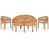 vidaXL Garden Lounge Set | Natural Teak | Solid Teak Wood | Medium | Durable