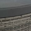 vidaXL 2 Seater Garden Sofa with Cushions and Parasol Grey Poly Rattan