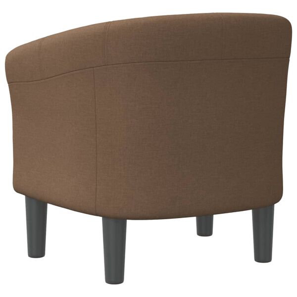 vidaXL Tub Chair Brown Fabric