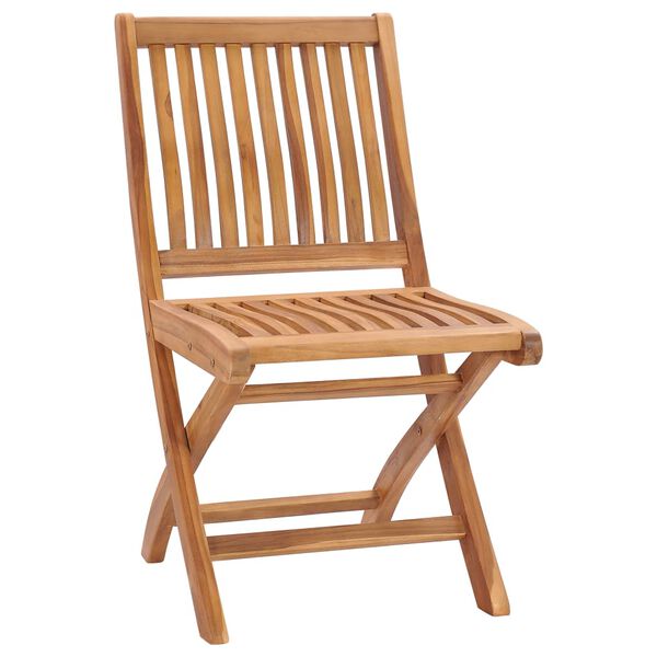vidaXL Garden Chairs 2 pcs with Black Cushions Solid Teak Wood