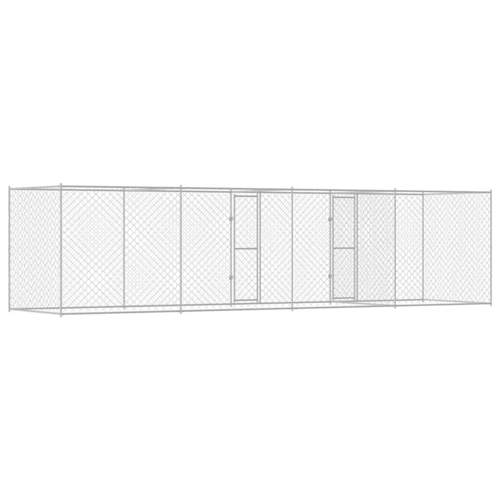Dog Cage Silver 800 x 200 x 200 cm Galvanised Steel