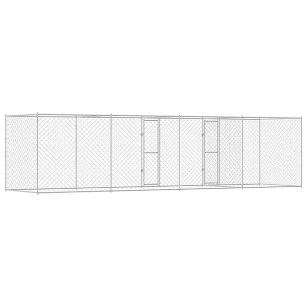 Dog Cage Silver 800 x 200 x 200 cm Galvanised Steel