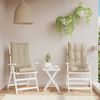 vidaXL Highback Chair Cushions 2 pcs Beige Oxford Fabric