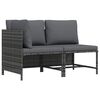 vidaXL Garden Sofa Set | Grey | PE rattan, steel, polyester | Medium | Modular
