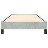 vidaXL Bed Frame without Mattress Light Grey 100x203 cm Twin XL Velvet