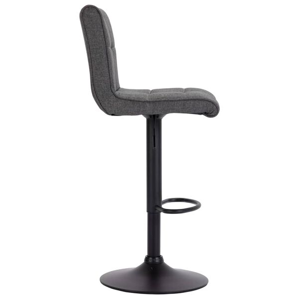 vidaXL Bar Stool Dark Grey Fabric