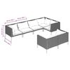 vidaXL 7 Piece Garden Lounge Set with Cushions Poly Rattan Dark Grey
