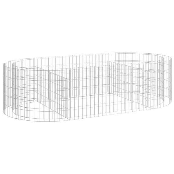 vidaXL Gabion Raised Bed Galvanised Iron 200x100x50 cm