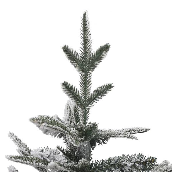 vidaXL Artificial Pre-lit Christmas Tree with Flocked Snow 240 cm PVC&PE
