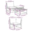 vidaXL 5 Piece Garden Lounge Set with Cushions Solid Wood Acacia