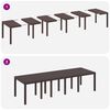 vidaXL Garden Dining Set 11 pcs Brown and Lght grey Poly rattan