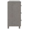 vidaXL Sideboard HAMAR Light Grey 90x40x80 cm Solid Pinewood