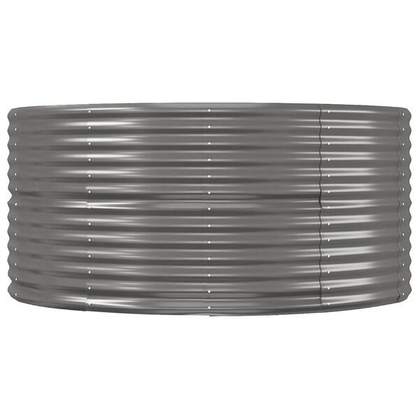 vidaXL Garden Raised Bed Grey 367x140x68 cm Powder-coated Steel